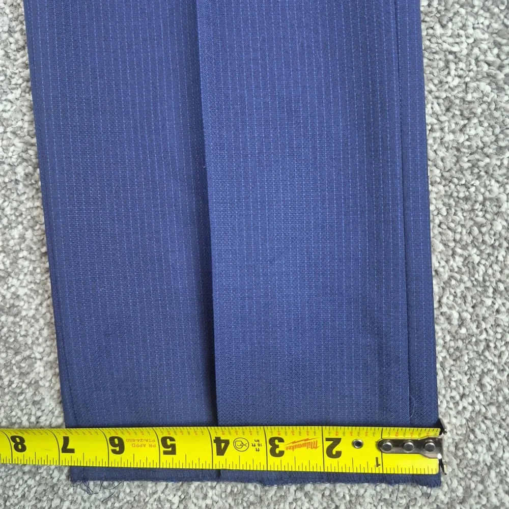 NWT John Varvatos Suit Mens 36R Blue Pinstripe Bedford Wool Blazer Pants 29W